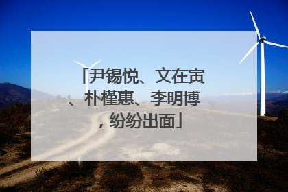 尹锡悦、文在寅、朴槿惠、李明博，纷纷出面