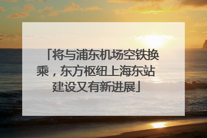 将与浦东机场空铁换乘，东方枢纽上海东站建设又有新进展