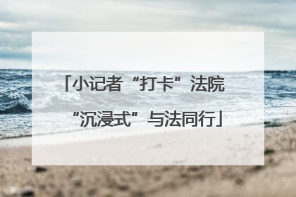 小记者“打卡”法院 “沉浸式”与法同行