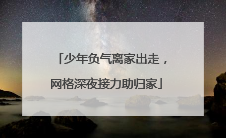 少年负气离家出走，网格深夜接力助归家