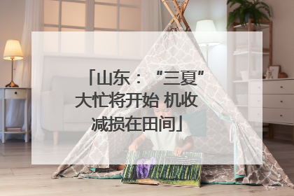 山东：“三夏”大忙将开始 机收减损在田间