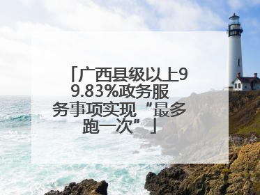 广西县级以上99.83%政务服务事项实现“最多跑一次”