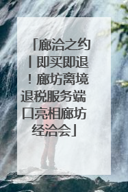 廊洽之约丨即买即退！廊坊离境退税服务端口亮相廊坊经洽会
