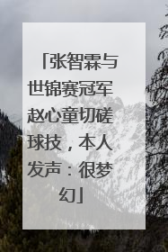 张智霖与世锦赛冠军赵心童切磋球技，本人发声：很梦幻