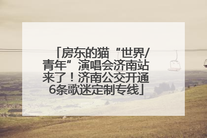 房东的猫“世界/青年”演唱会济南站来了！济南公交开通6条歌迷定制专线