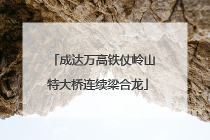 成达万高铁仗岭山特大桥连续梁合龙