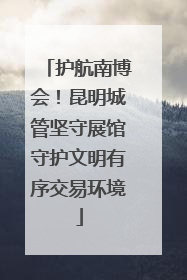 护航南博会！昆明城管坚守展馆守护文明有序交易环境