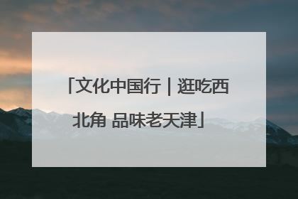 文化中国行｜逛吃西北角 品味老天津