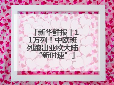 新华鲜报丨11万列！中欧班列跑出亚欧大陆“新时速”