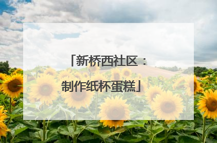 新桥西社区：制作纸杯蛋糕