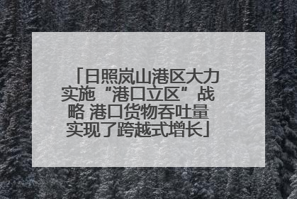 日照岚山港区大力实施“港口立区”战略 港口货物吞吐量实现了跨越式增长