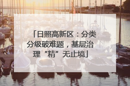 日照高新区：分类分级破难题，基层治理“精”无止境