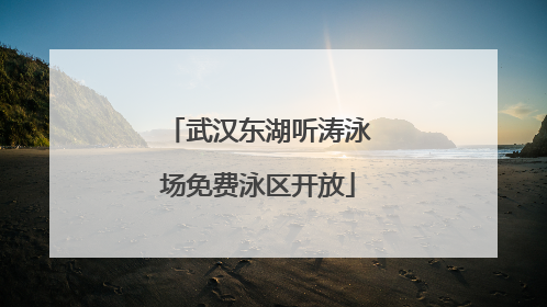 武汉东湖听涛泳场免费泳区开放