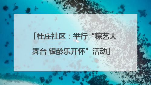 桂庄社区:举行“粽艺大舞台 银龄乐开怀”活动