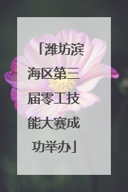 潍坊滨海区第三届零工技能大赛成功举办