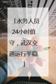 水务人员24小时值守，武汉交通运行平稳