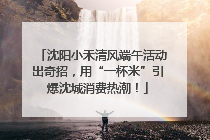 沈阳小禾清风端午活动出奇招，用“一杯米”引爆沈城消费热潮！