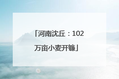 河南沈丘:102 万亩小麦开镰