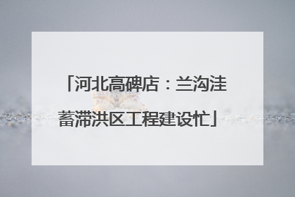河北高碑店：兰沟洼蓄滞洪区工程建设忙