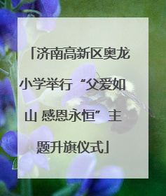 济南高新区奥龙小学举行“父爱如山 感恩永恒”主题升旗仪式