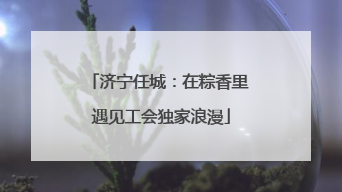 济宁任城：在粽香里遇见工会独家浪漫