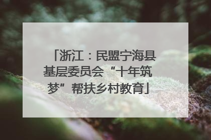 浙江：民盟宁海县基层委员会“十年筑梦”帮扶乡村教育
