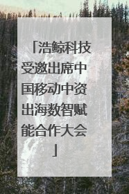 浩鲸科技受邀出席中国移动中资出海数智赋能合作大会