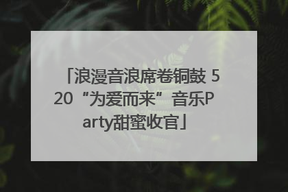 浪漫音浪席卷铜鼓 520“为爱而来”音乐Party甜蜜收官