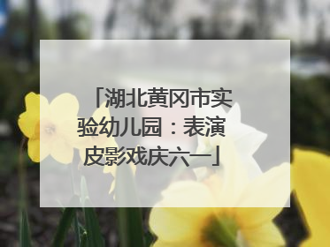 湖北黄冈市实验幼儿园：表演皮影戏庆六一