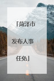 菏泽市发布人事任免