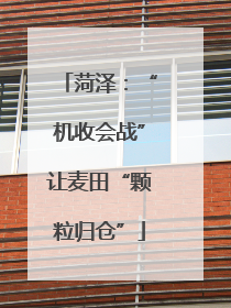菏泽：“机收会战”让麦田“颗粒归仓”