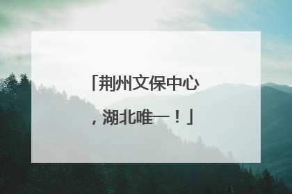 荆州文保中心，湖北唯一！