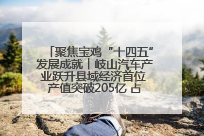 聚焦宝鸡“十四五”发展成就丨岐山汽车产业跃升县域经济首位 产值突破205亿 占规上工业75%