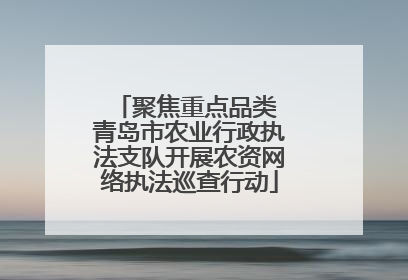 聚焦重点品类 青岛市农业行政执法支队开展农资网络执法巡查行动