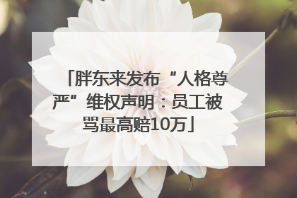 胖东来发布“人格尊严”维权声明：员工被骂最高赔10万
