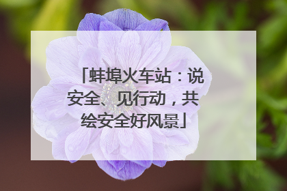 蚌埠火车站：说安全、见行动，共绘安全好风景