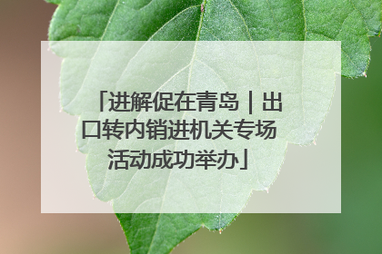 进解促在青岛｜出口转内销进机关专场活动成功举办