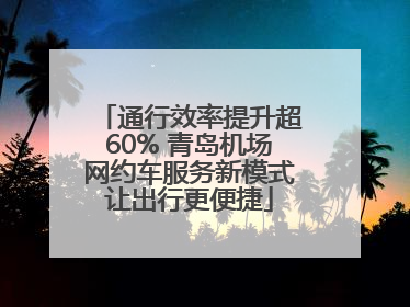 通行效率提升超60% 青岛机场网约车服务新模式让出行更便捷