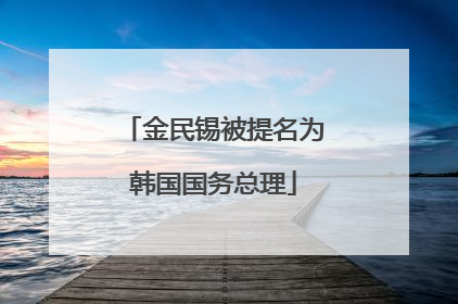 金民锡被提名为韩国国务总理