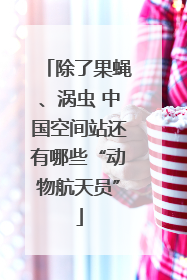 除了果蝇、涡虫 中国空间站还有哪些“动物航天员”