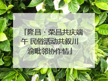 隆昌・荣昌共庆端午 民俗活动共叙川渝毗邻协作情
