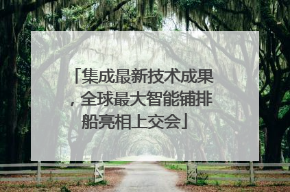 集成最新技术成果，全球最大智能铺排船亮相上交会