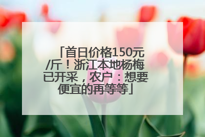 首日价格150元/斤！浙江本地杨梅已开采，农户：想要便宜的再等等