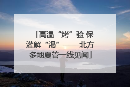 高温“烤”验 保灌解“渴”——北方多地夏管一线见闻