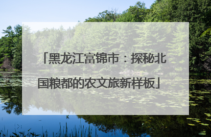 黑龙江富锦市：探秘北国粮都的农文旅新样板