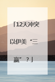 12天冲突 以伊美“三赢”？