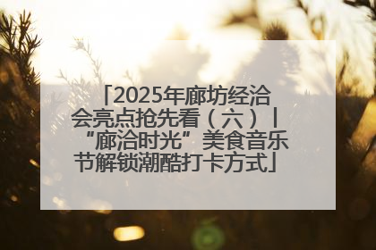 2025年廊坊经洽会亮点抢先看（六）丨“廊洽时光”美食音乐节解锁潮酷打卡方式