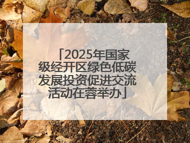 2025年国家级经开区绿色低碳发展投资促进交流活动在蓉举办