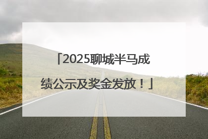 2025聊城半马成绩公示及奖金发放！
