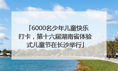 6000名少年儿童快乐打卡，第十六届湖南省体验式儿童节在长沙举行